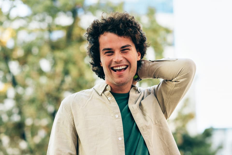 A smiling man outdoors